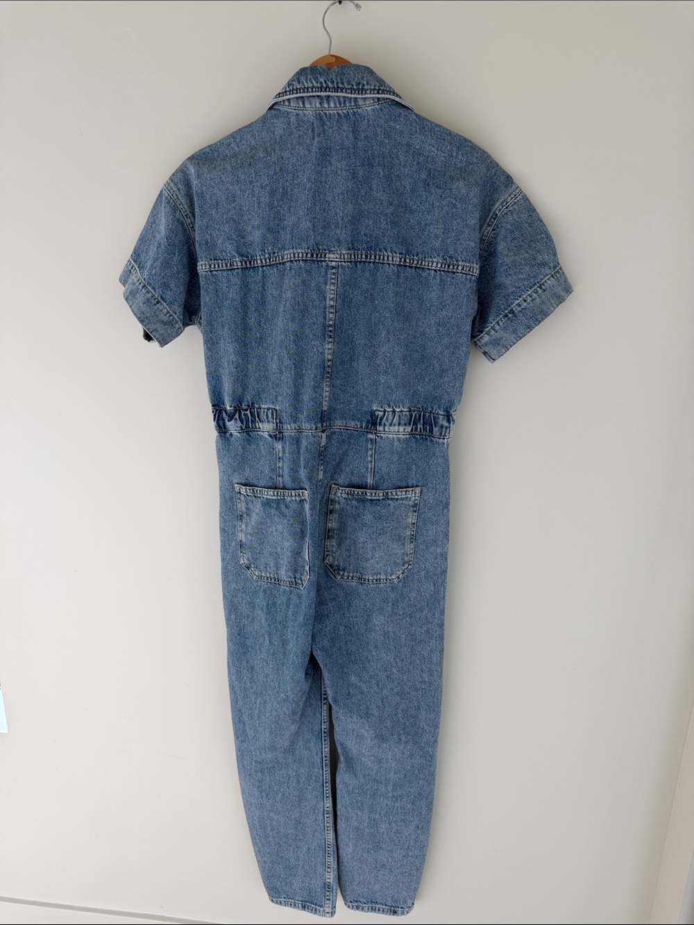 We The Free Light Blue Short-Sleeve Denim Jumpsuit - Picture 9 of 12